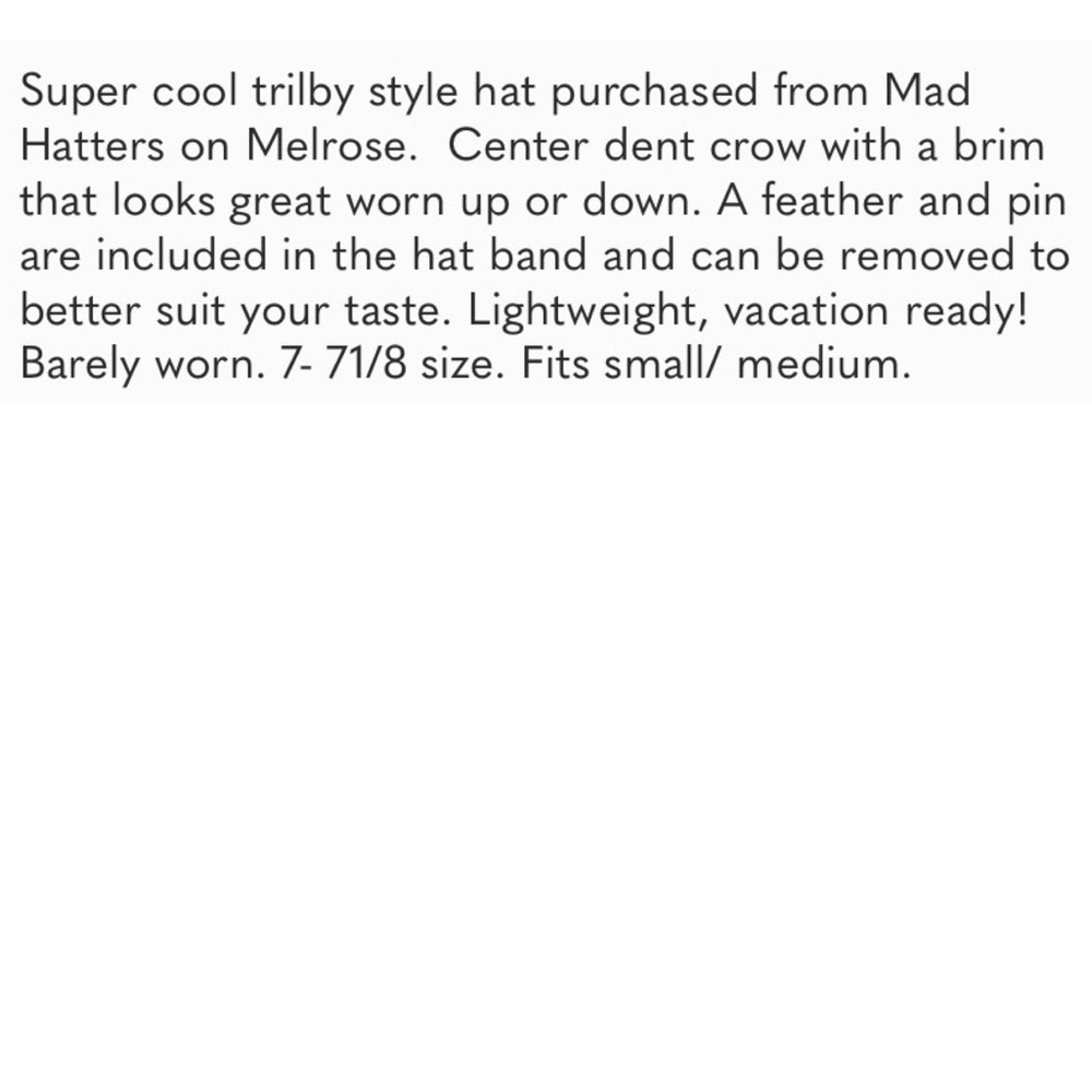 Trilby style hat - Picture 2 of 5